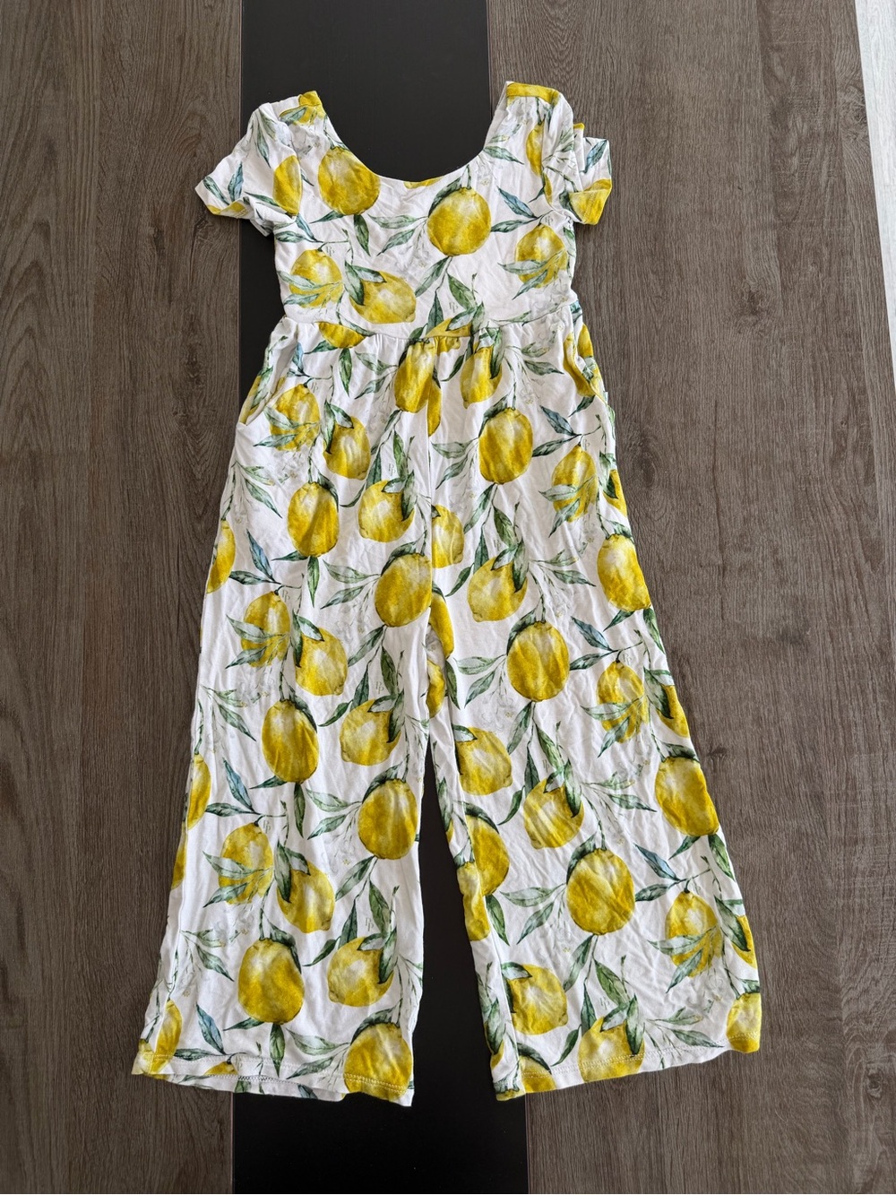 Posh Peanut Lemon Print Wide-Leg Jumpsuit 3T-4T